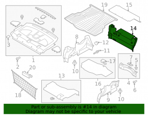 Battery panel front Ford Fusion mk5 13-20 plug-in