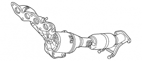 Exhaust manifold with catalytic converter Ford Focus mk3 11-16 2.0 mesh torn