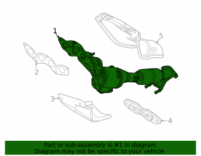 Exhaust manifold with catalytic converter Ford Focus mk3 11-16 2.0 mesh torn