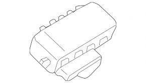 The passenger airbag in the dashboard of the Ford Edge 15-24