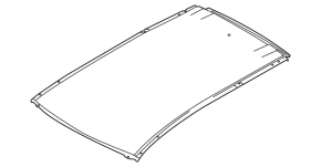 Metal roof of a Nissan Murano z51 09-14 without a sunroof, sawed off, dented