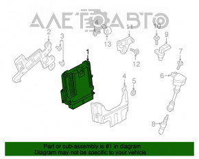 Block ECU engine computer Ford Ecosport 18-21 1.0T