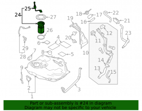 Fuel pump for Mazda 3 09-13 2.0, 2.3, 2.5