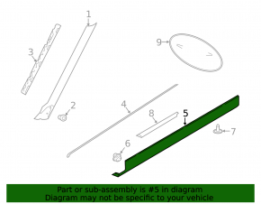 Left threshold for Land Rover Discovery 17-23