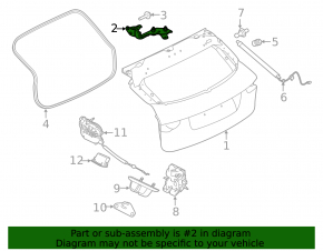 Left tailgate hinge Jaguar F-Pace X761 17-