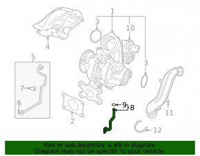 VW Jetta 22-26 1.5T Turbo Oil Return Line
