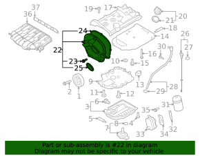 Front cylinder head cover Audi A6 C7 12-18 2.0