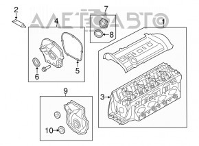 Front cylinder head cover Audi A6 C7 12-18 2.0