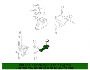 Rear engine mount for Kia Seltos 2018-2020 1.6