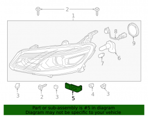Headlight bracket left Chevrolet Malibu 16-23