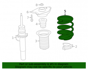 Front left spring BMW i3 14-18