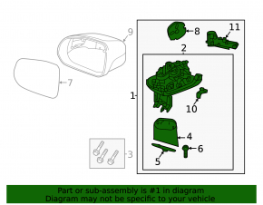 Side mirror right Volvo XC90 16-23 turn signal, heated, auto-dimming, BSM