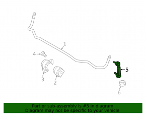 Rear left stabilizer link BMW 5 F10 11-16