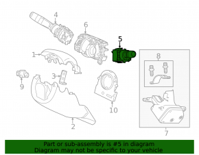 Steering column switch right Acura MDX 14-16