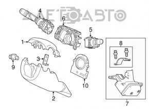 Steering column switch right Acura MDX 14-16