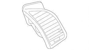 Left dashboard air duct Audi Q7 4L 10-15 with chrome, broken guides