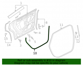Door seal lower rear left Audi Q8 19-