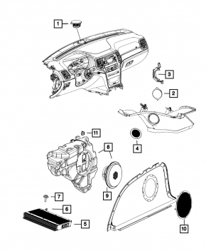 Dodge Durango 11-12 Subwoofer