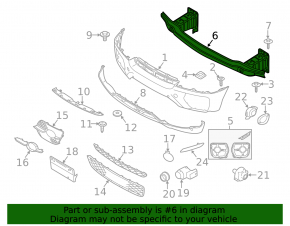 Front bumper reinforcement for BMW X6 E71 08-14 With m model