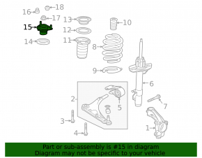 Shock absorber support front left Acura MDX 14-20