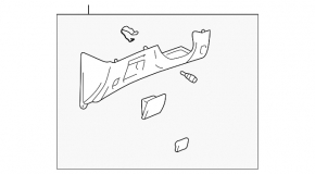 Dashboard trim lower knee driver's Lexus ES300 ES330 beige