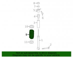 Rear left spring Hyundai Elantra 21-23 for multi-link