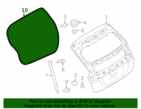 Rubber seal for tailgate Mitsubishi Eclipse Cross 18-20