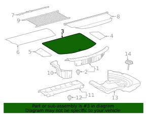 Trunk floor Toyota Rav4 13-18