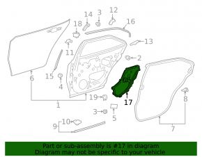 Toyota Camry v70 18-24 rear right inner door panel
