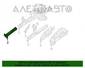 Subframe reinforcement front left Fiat 500L 14-19