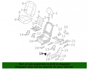 Mitsubishi Outlander 22-25 driver's seat lumbar support control