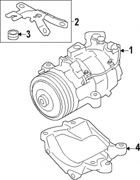 Subaru Forester 25-26 air conditioning compressor