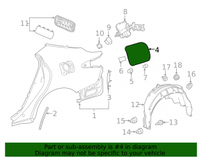 Fuel filler flap Toyota Camry v70 18-18
