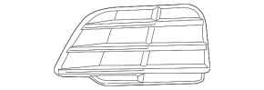 Front bumper grille left Audi Q5 80A 18-20 without radar with black chrome, S-Line