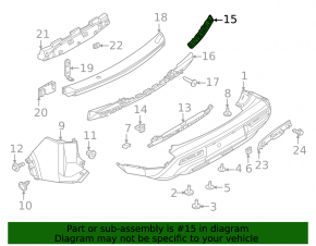 Right rear bumper mount for Nissan Pathfinder 22-25