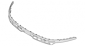 Upper radiator grille trim for Kia Niro 23-25, gloss black