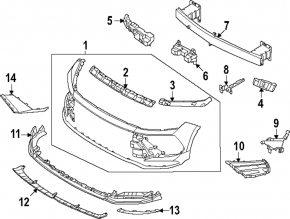 Front bumper mount, left fender, Hyundai Sonata 20-25