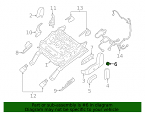 Nissan Pathfinder 13-16 Driver's Seat Lumbar Support Control (Black)