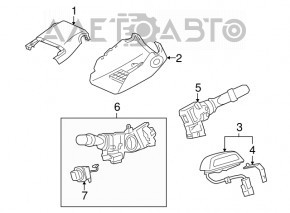 Joystick steering wheel adjustment Lexus RX350 RX450 10-15