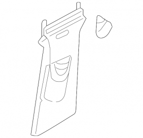 Center pillar trim upper belt right Audi A4 B9 17- black