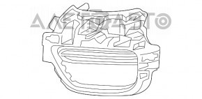 Front bumper grille frame left Porsche Panamera 14-16 4.8 complete with DRL