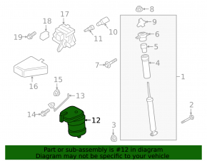 Rear right air spring for Porsche Cayenne 19-23