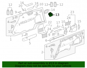 Socket central console Mercedes GLS-class X166 13-19 115V, 150W