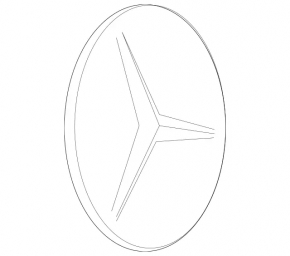 Mercedes tailgate emblem badge Mercedes CLA 35 20-26 black