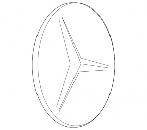 Mercedes tailgate emblem badge Mercedes CLA 35 20-26 black
