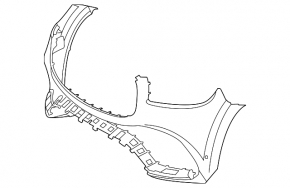 Bare front bumper Mercedes X167 GLS 450 580 20-23 AMG pkg, for parking sensors