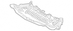Front bumper protection for Mercedes C-class W205 350e 16-18 RWD