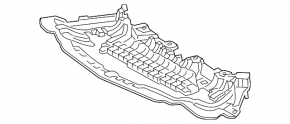 Front bumper protection for Mercedes C-class W205 350e 16-18 RWD