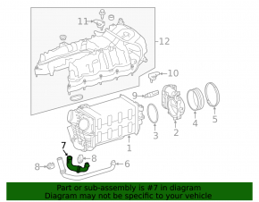Cooling system return pipe intercooler tank Mercedes CLS-class C218 12-18