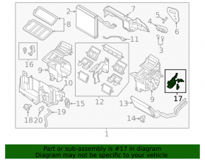 Actuator motor drive heater air conditioner Mazda 3 14-18 BM for automatic temperature control
